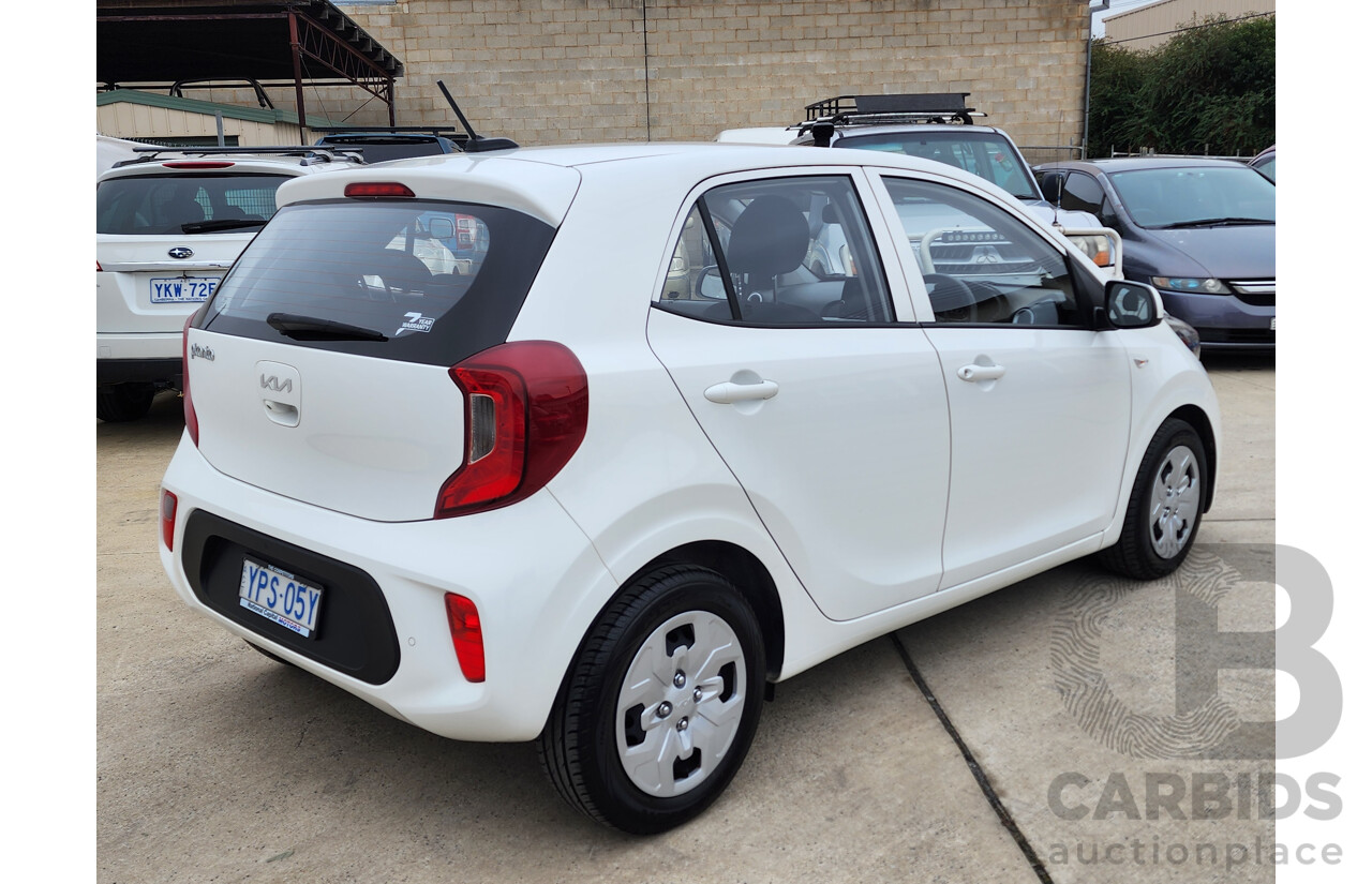 08/2021 Kia Picanto S (PE) FWD JA MY21 5D Hatchback White 1.2L