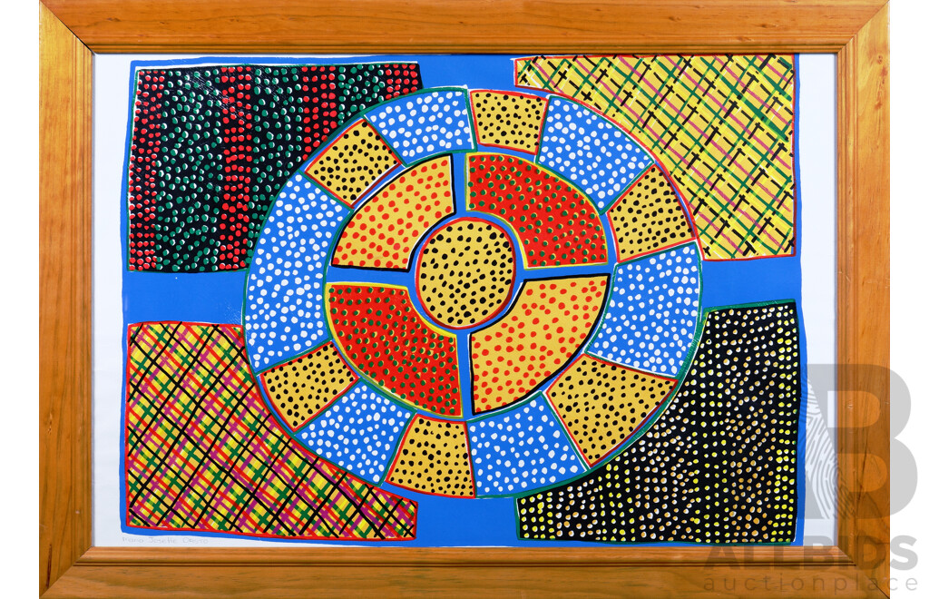 Maria Josette Orsto (1962-2020, Tiwi Islands), Untitled, Linocut, 49 x 68 cm (image)