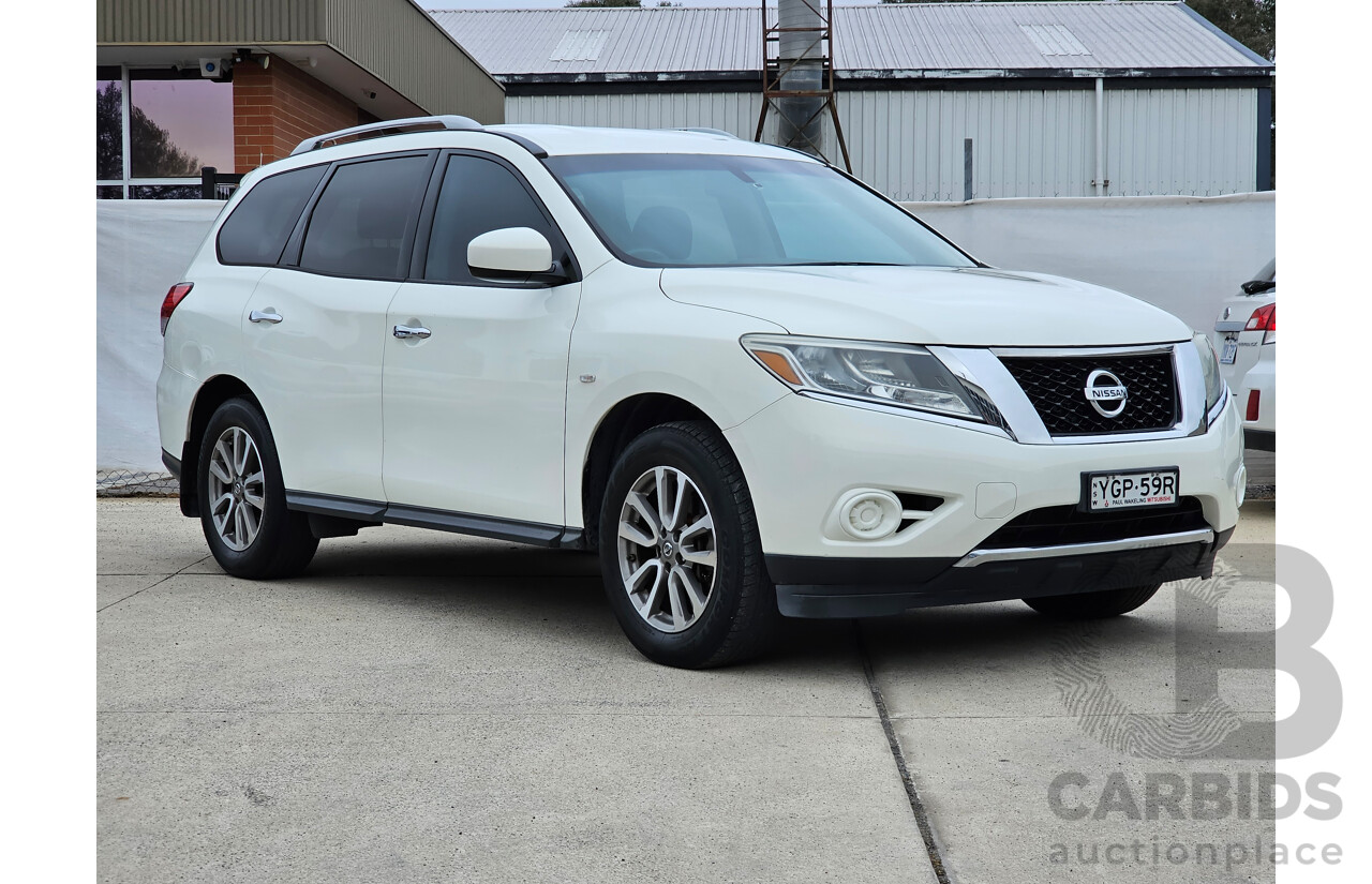 7/2014 Nissan Pathfinder ST (4x4) R52 4d Wagon White 3.5L