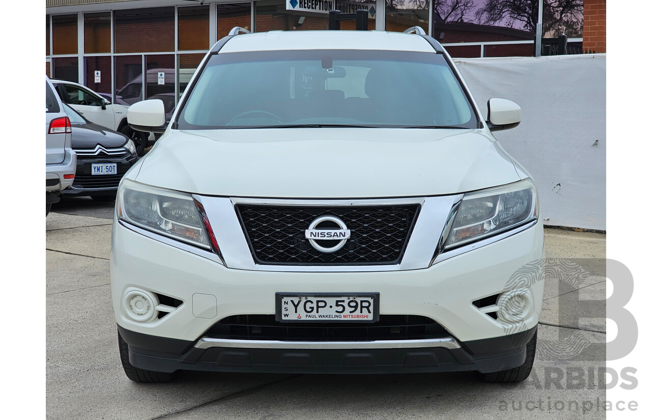 7/2014 Nissan Pathfinder ST (4x4) R52 4d Wagon White 3.5L