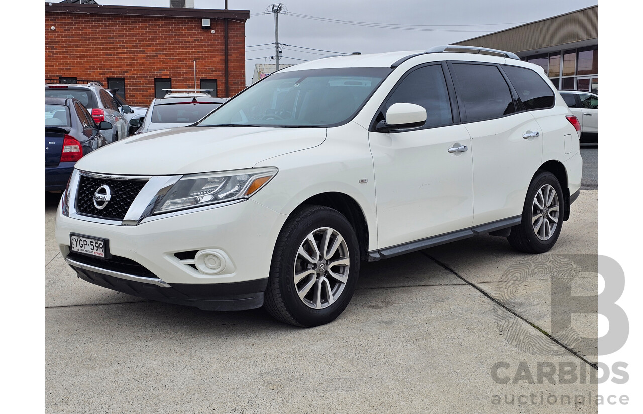 7/2014 Nissan Pathfinder ST (4x4) R52 4d Wagon White 3.5L