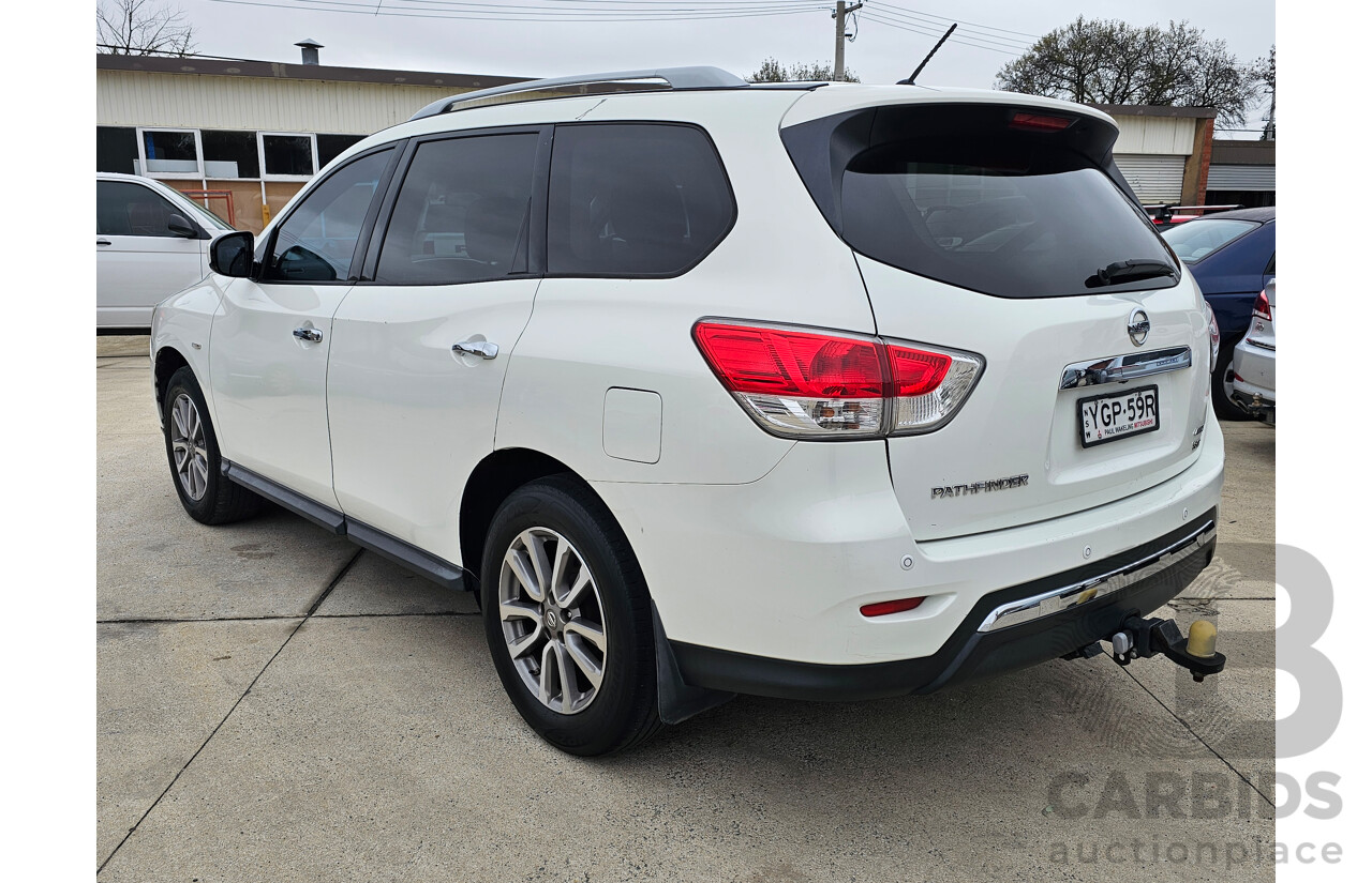 7/2014 Nissan Pathfinder ST (4x4) R52 4d Wagon White 3.5L
