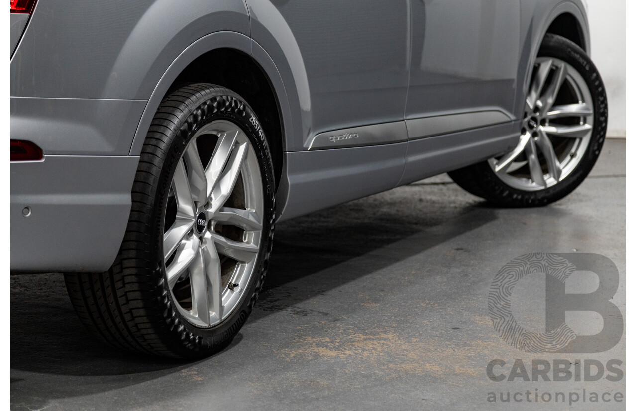 3/2017 Audi Q7 3.0 TDI Quattro (AWD) 4M 4d Wagon Florett Silver Metallic Turbo Diesel V6 3.0L - 7 Seater