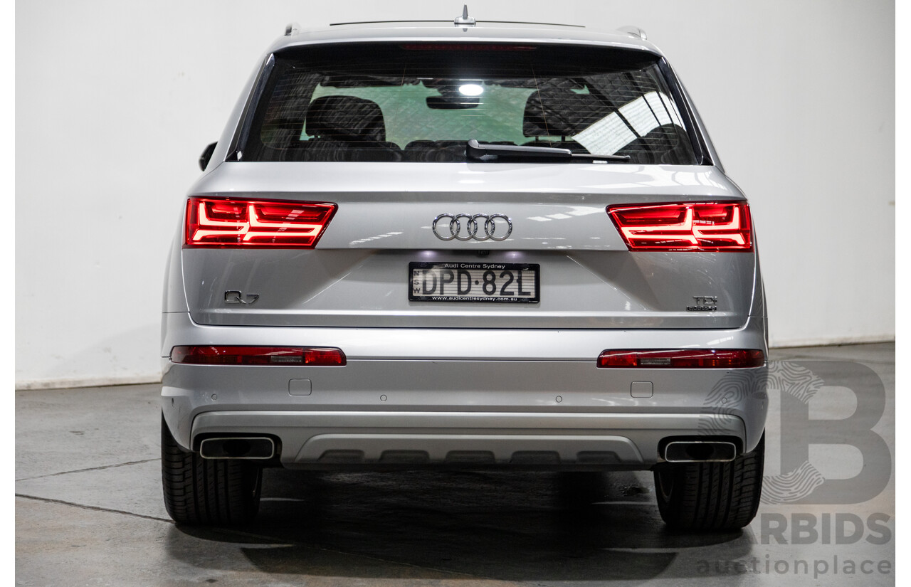 3/2017 Audi Q7 3.0 TDI Quattro (AWD) 4M 4d Wagon Florett Silver Metallic Turbo Diesel V6 3.0L - 7 Seater