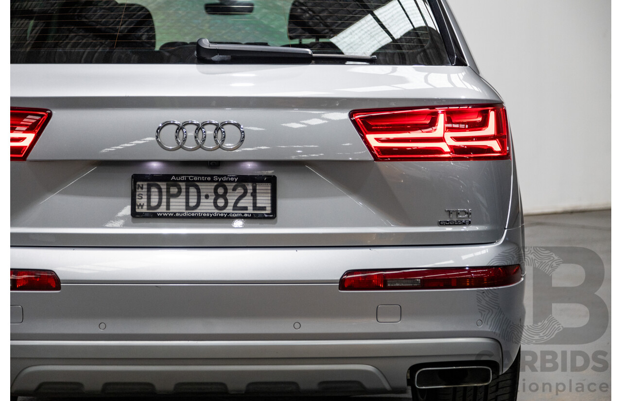 3/2017 Audi Q7 3.0 TDI Quattro (AWD) 4M 4d Wagon Florett Silver Metallic Turbo Diesel V6 3.0L - 7 Seater
