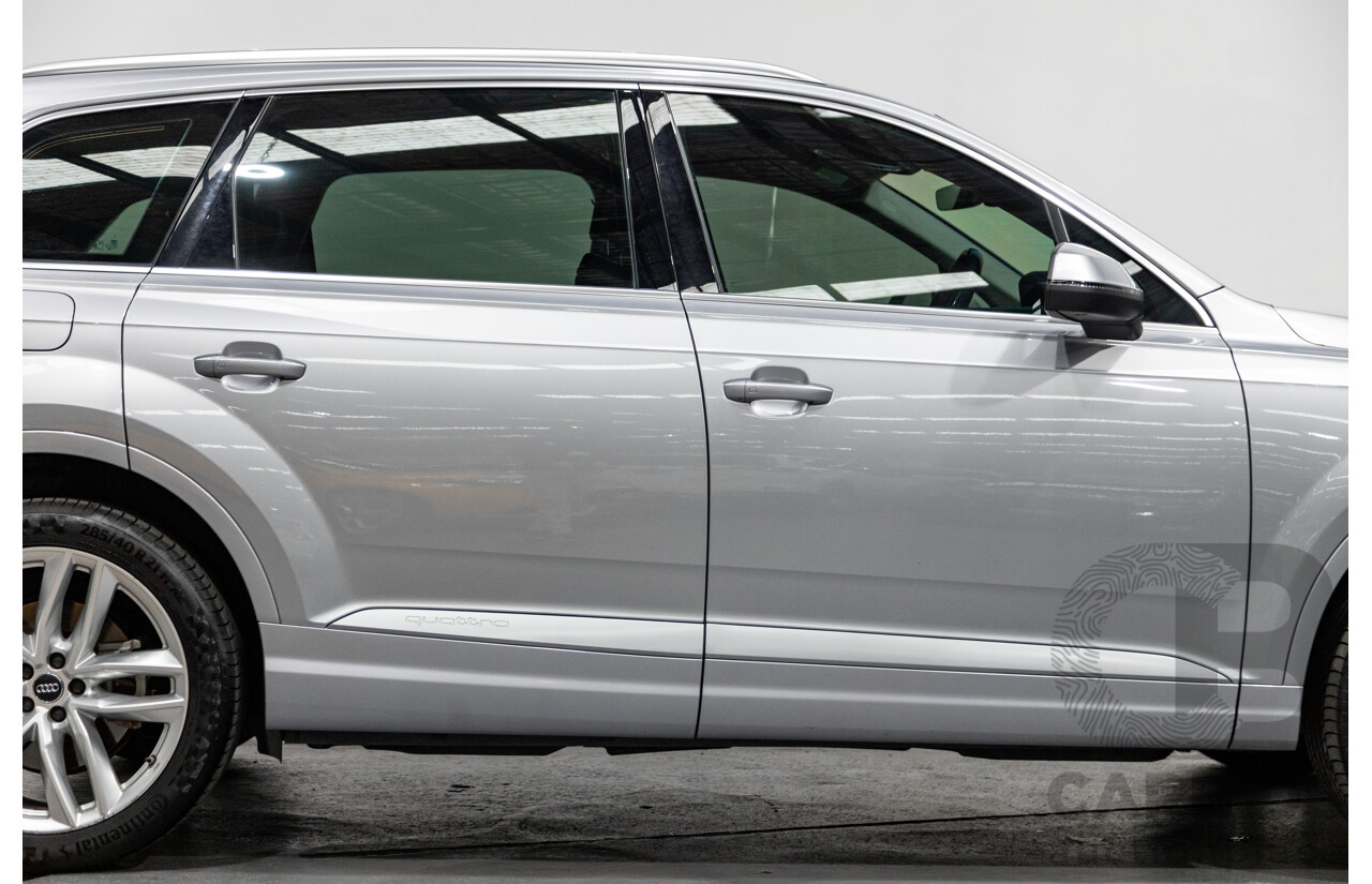 3/2017 Audi Q7 3.0 TDI Quattro (AWD) 4M 4d Wagon Florett Silver Metallic Turbo Diesel V6 3.0L - 7 Seater