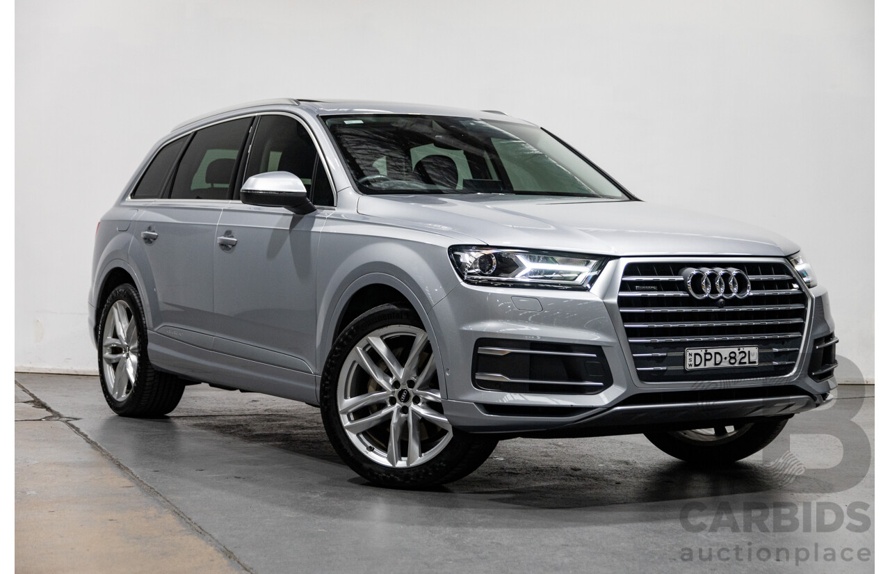 3/2017 Audi Q7 3.0 TDI Quattro (AWD) 4M 4d Wagon Florett Silver Metallic Turbo Diesel V6 3.0L - 7 Seater