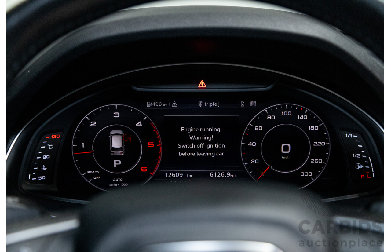 3/2017 Audi Q7 3.0 TDI Quattro (AWD) 4M 4d Wagon Florett Silver Metallic Turbo Diesel V6 3.0L - 7 Seater