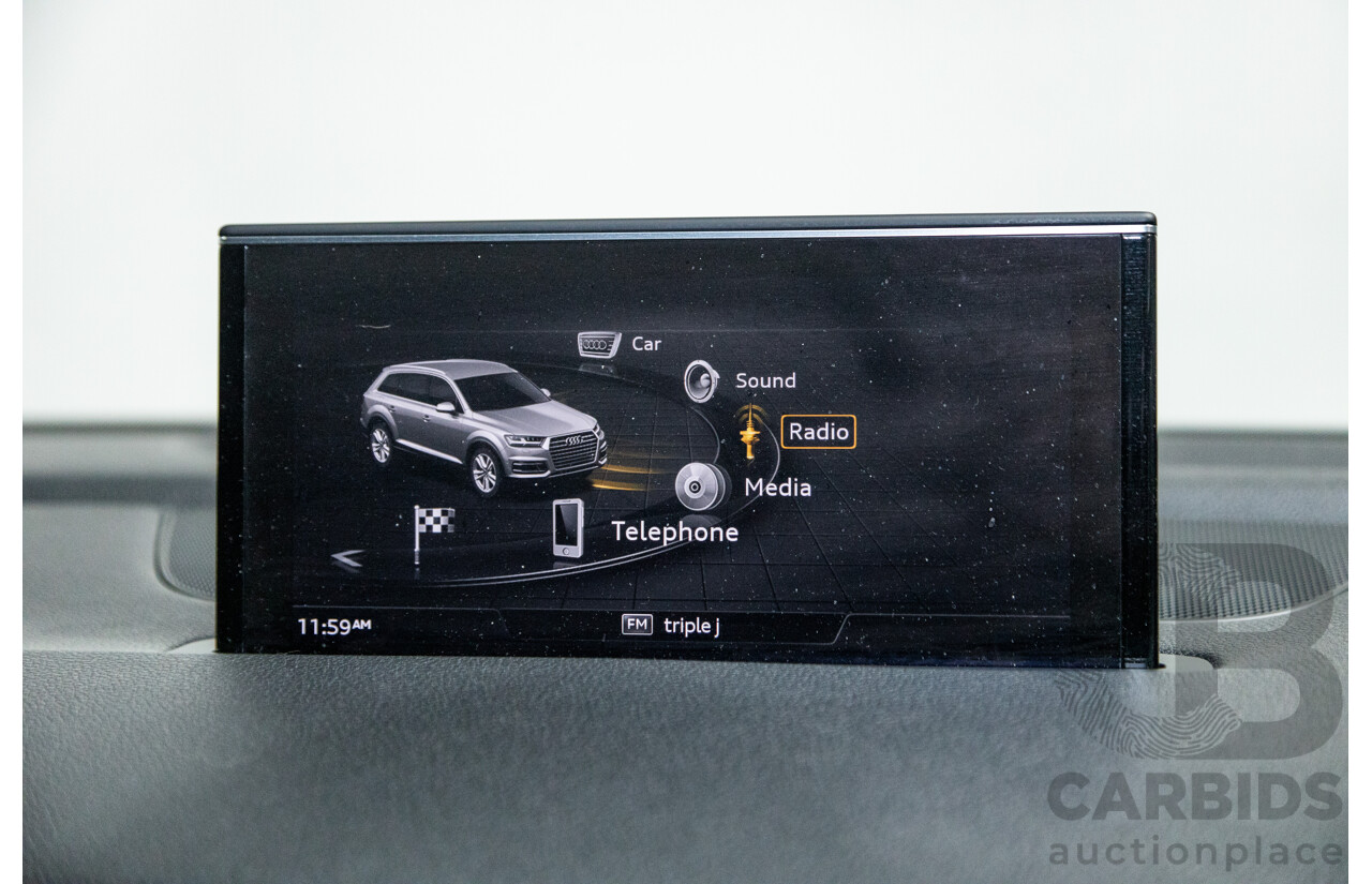 3/2017 Audi Q7 3.0 TDI Quattro (AWD) 4M 4d Wagon Florett Silver Metallic Turbo Diesel V6 3.0L - 7 Seater