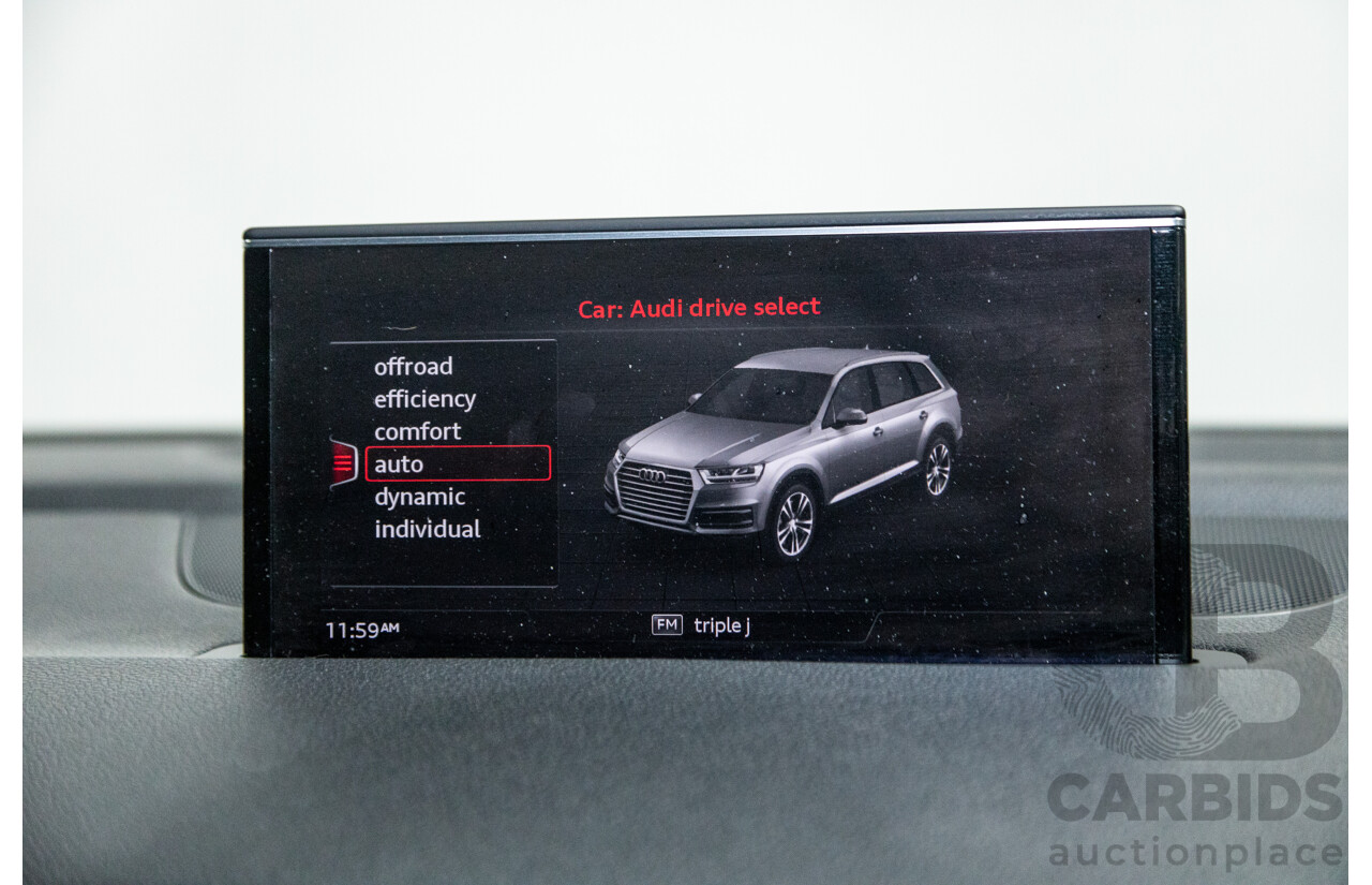 3/2017 Audi Q7 3.0 TDI Quattro (AWD) 4M 4d Wagon Florett Silver Metallic Turbo Diesel V6 3.0L - 7 Seater