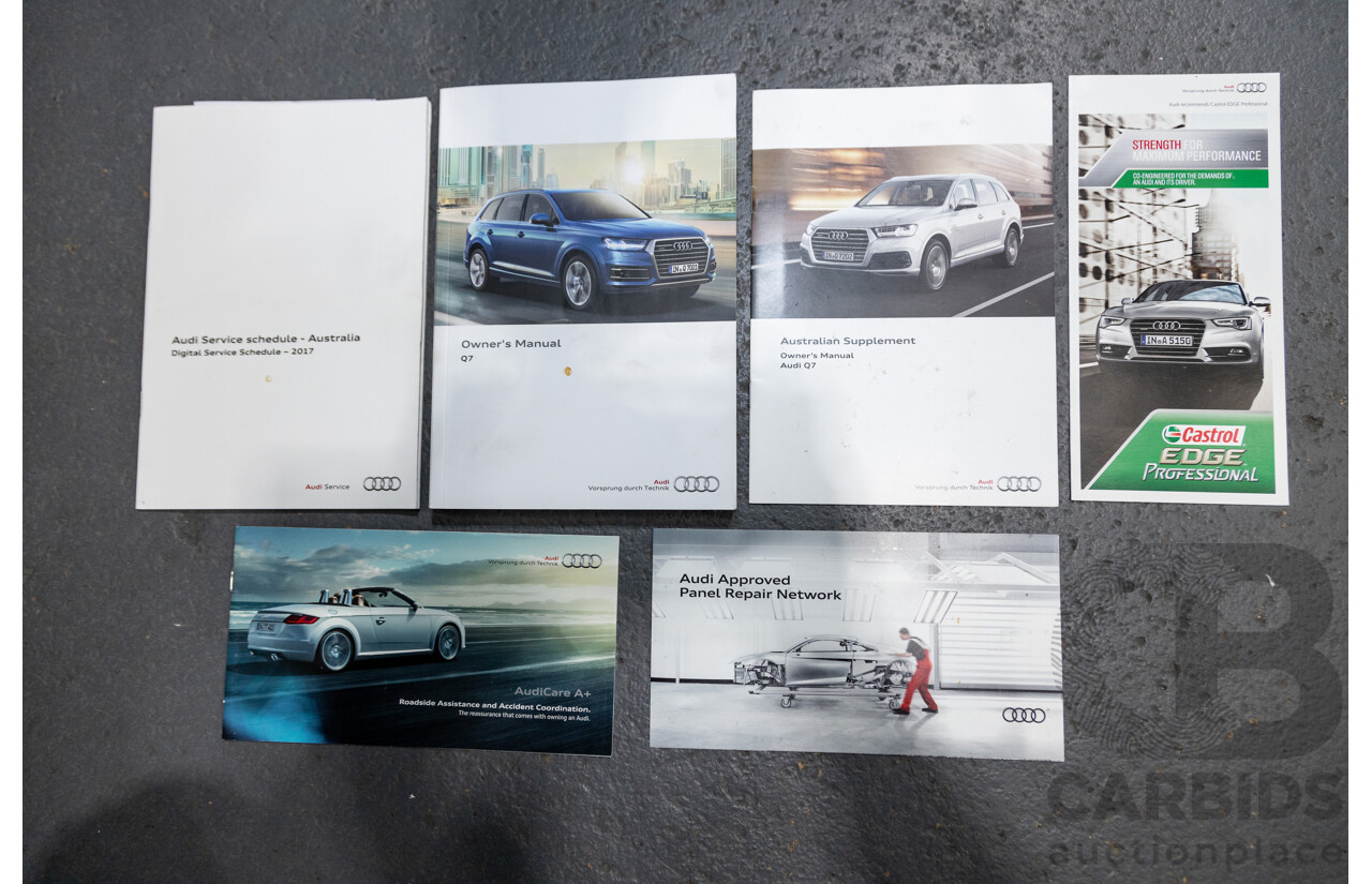 3/2017 Audi Q7 3.0 TDI Quattro (AWD) 4M 4d Wagon Florett Silver Metallic Turbo Diesel V6 3.0L - 7 Seater