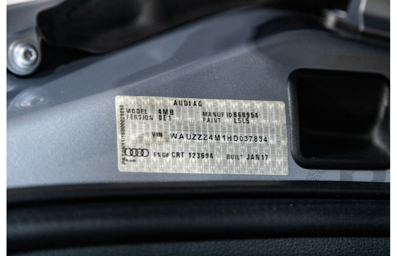 3/2017 Audi Q7 3.0 TDI Quattro (AWD) 4M 4d Wagon Florett Silver Metallic Turbo Diesel V6 3.0L - 7 Seater