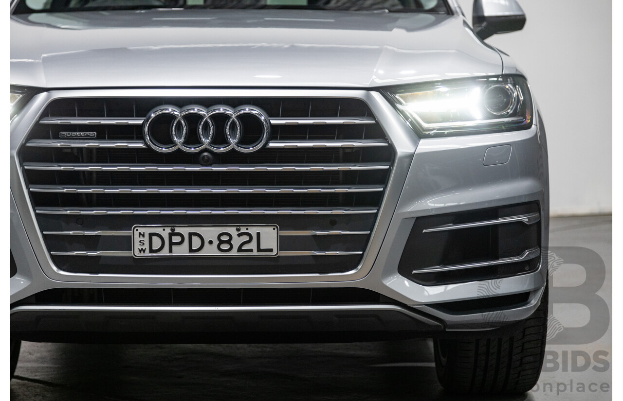3/2017 Audi Q7 3.0 TDI Quattro (AWD) 4M 4d Wagon Florett Silver Metallic Turbo Diesel V6 3.0L - 7 Seater