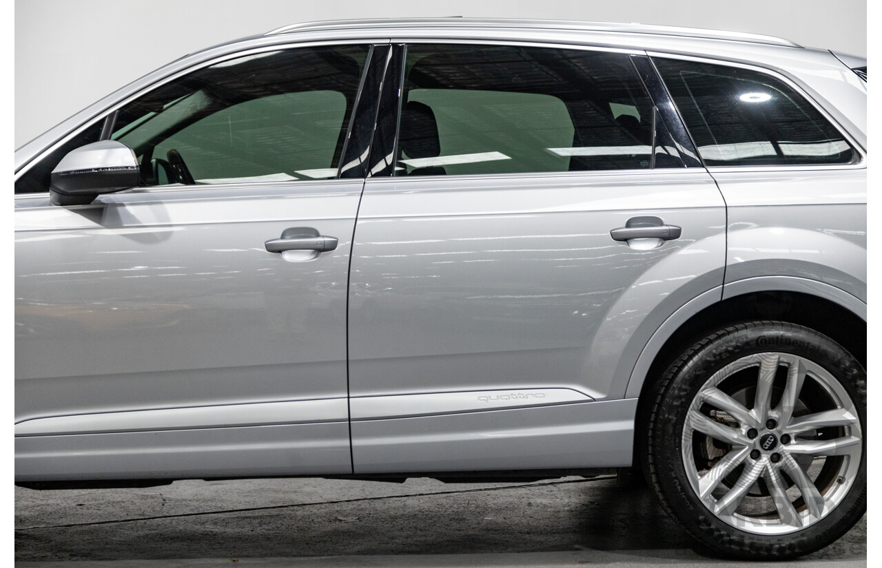 3/2017 Audi Q7 3.0 TDI Quattro (AWD) 4M 4d Wagon Florett Silver Metallic Turbo Diesel V6 3.0L - 7 Seater