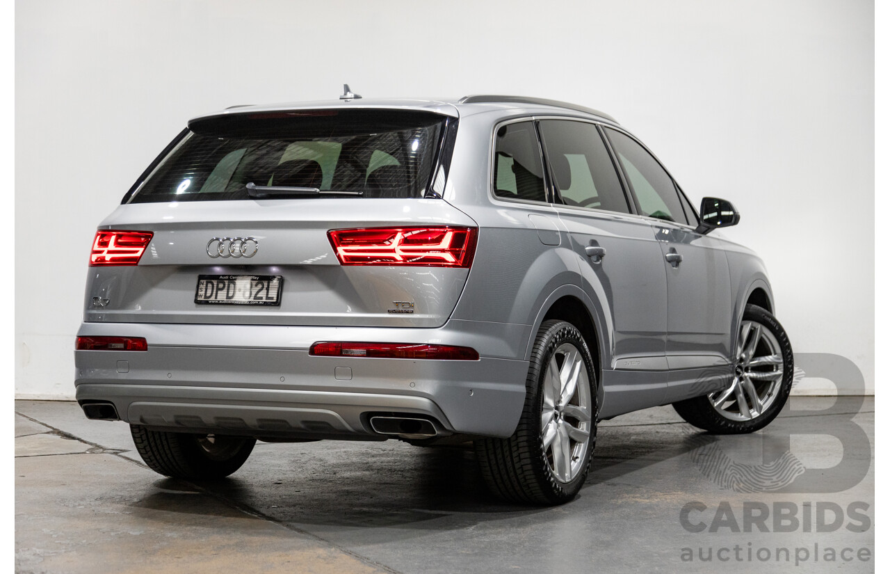 3/2017 Audi Q7 3.0 TDI Quattro (AWD) 4M 4d Wagon Florett Silver Metallic Turbo Diesel V6 3.0L - 7 Seater