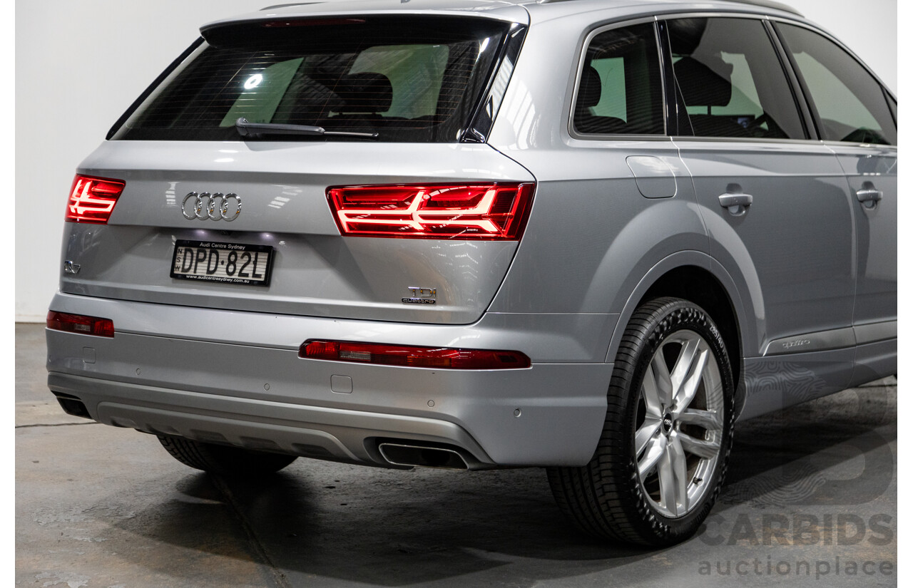 3/2017 Audi Q7 3.0 TDI Quattro (AWD) 4M 4d Wagon Florett Silver Metallic Turbo Diesel V6 3.0L - 7 Seater