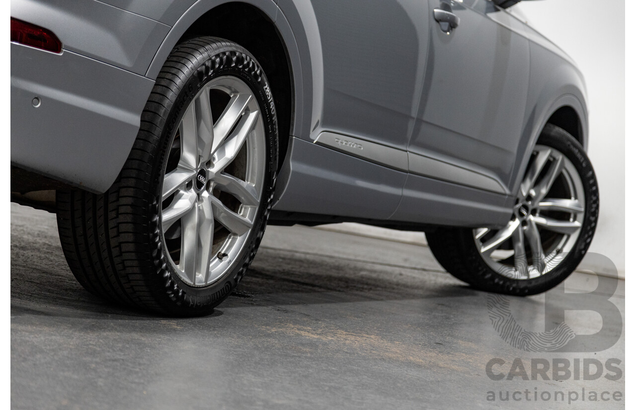 3/2017 Audi Q7 3.0 TDI Quattro (AWD) 4M 4d Wagon Florett Silver Metallic Turbo Diesel V6 3.0L - 7 Seater