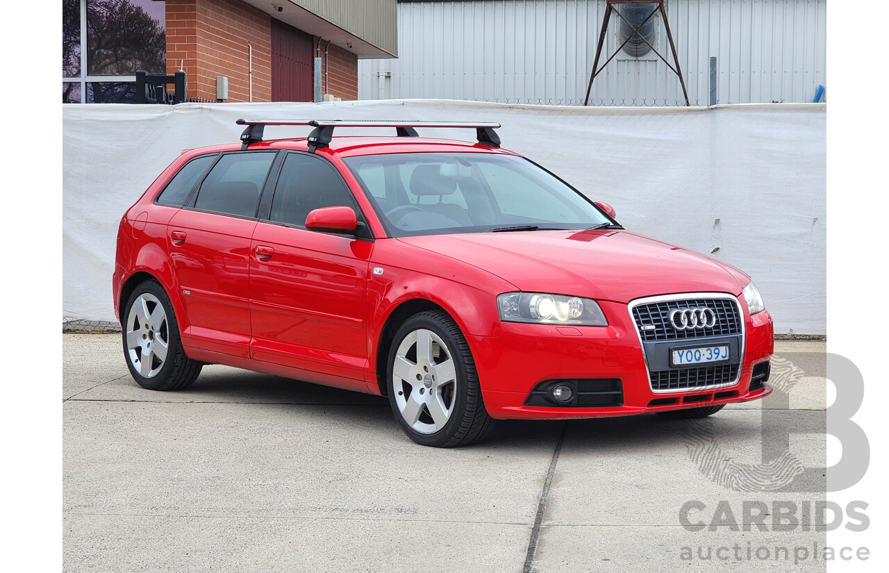 04/2006 Audi A3 SPORTBACK 3.2 QUATTRO AMBITION AWD 8P 5D Hatchback Red 3.2L