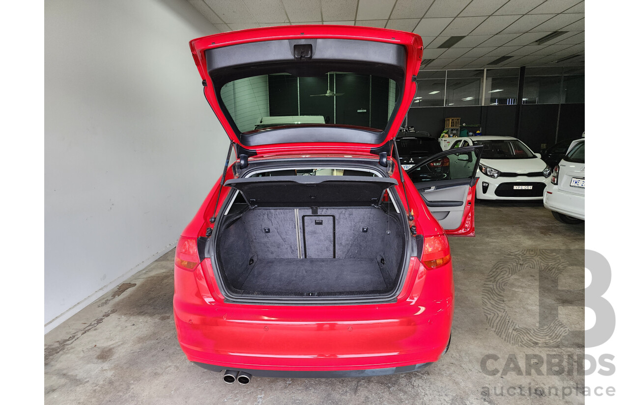 04/2006 Audi A3 SPORTBACK 3.2 QUATTRO AMBITION AWD 8P 5D Hatchback Red 3.2L
