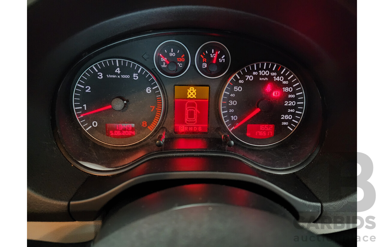 04/2006 Audi A3 SPORTBACK 3.2 QUATTRO AMBITION AWD 8P 5D Hatchback Red 3.2L