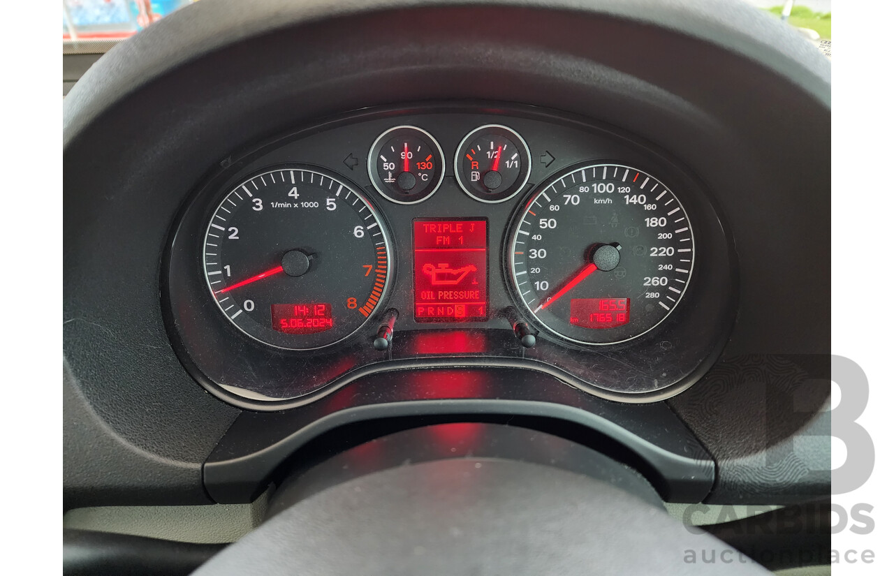 04/2006 Audi A3 SPORTBACK 3.2 QUATTRO AMBITION AWD 8P 5D Hatchback Red 3.2L