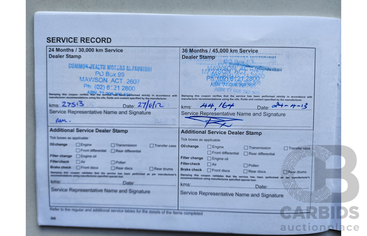 03/2011 Mitsubishi Triton GLX-R (4x4) MN MY11 Double Cab Utility White 2.5L