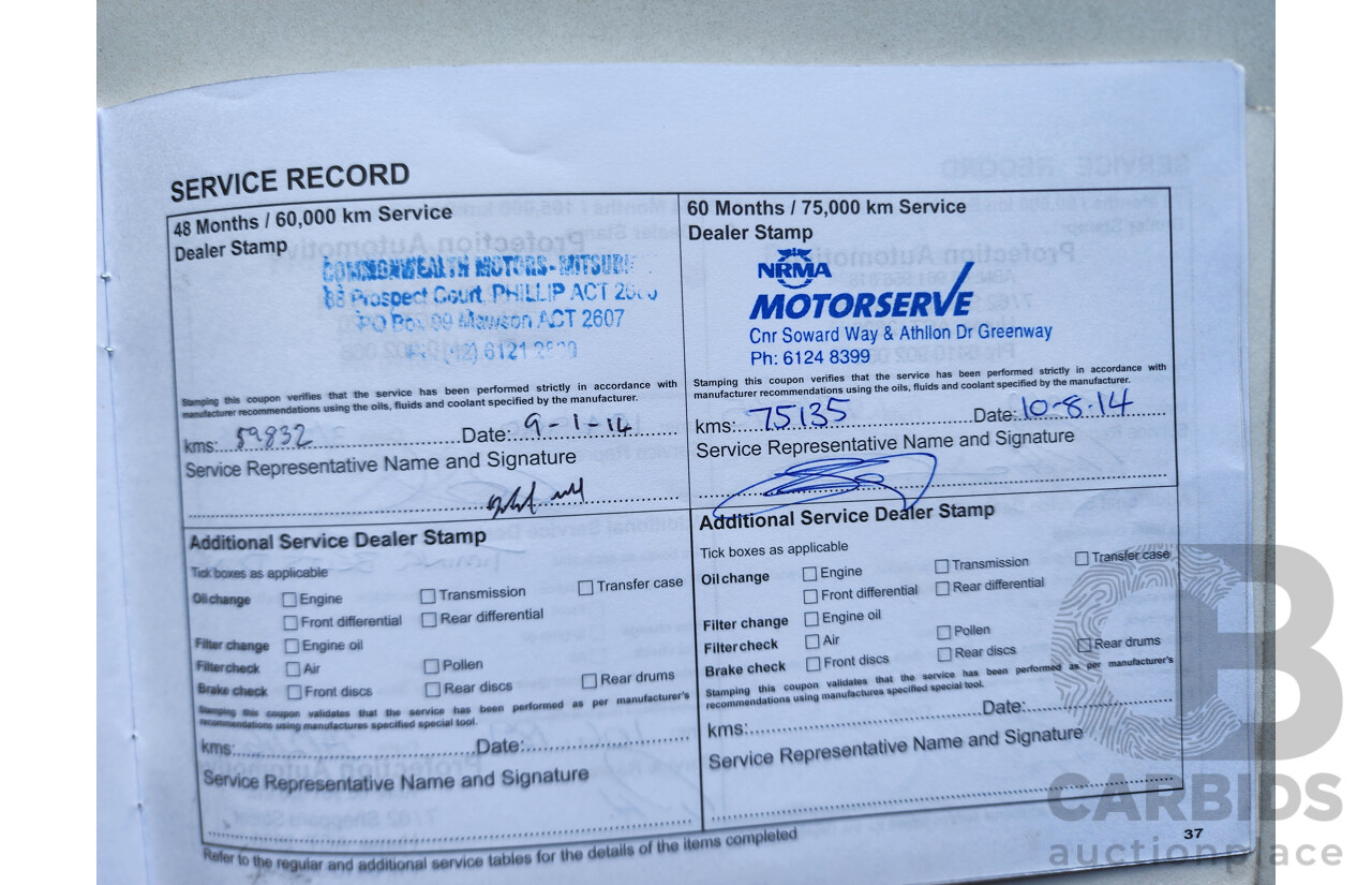 03/2011 Mitsubishi Triton GLX-R (4x4) MN MY11 Double Cab Utility White 2.5L