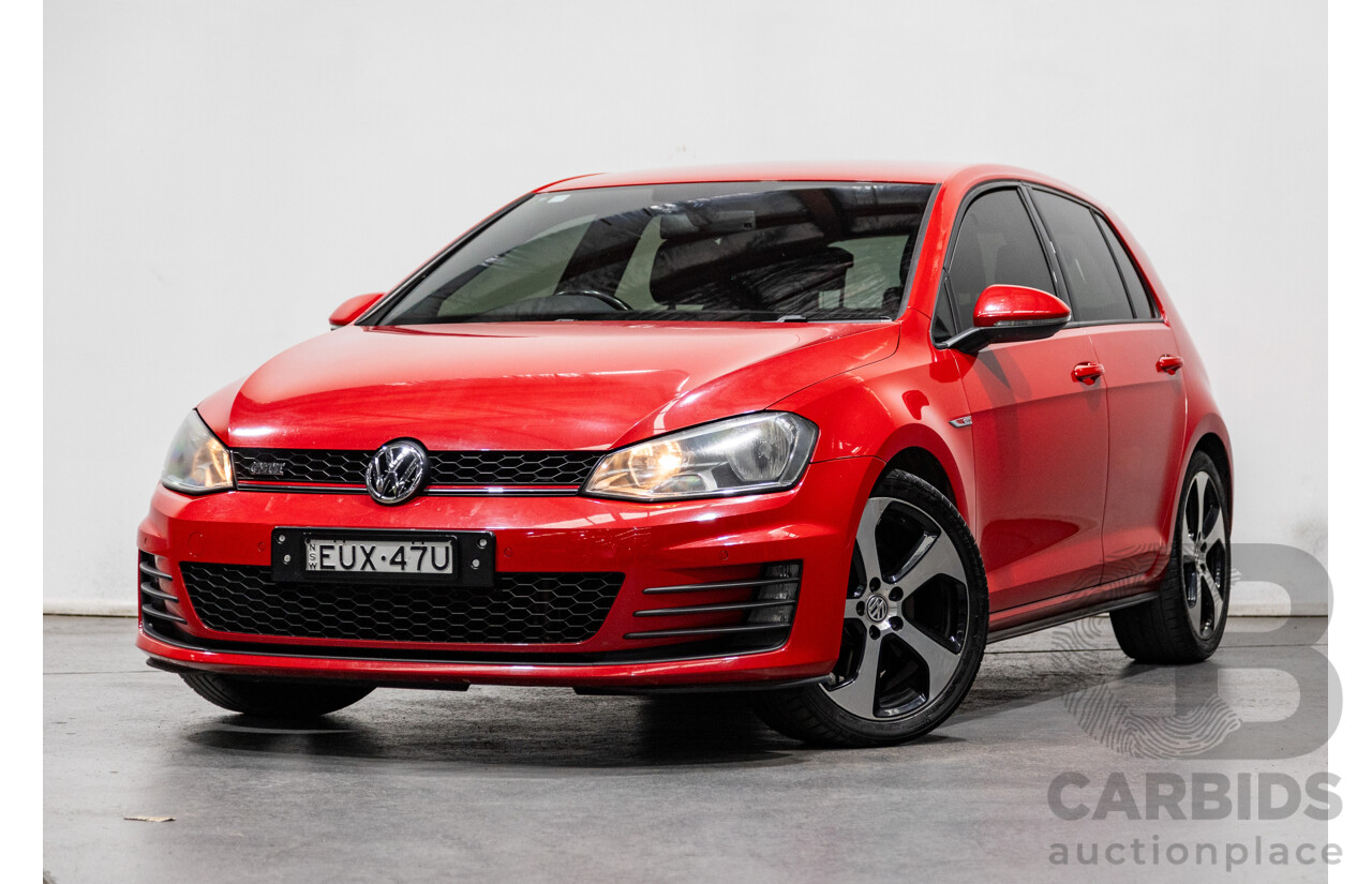 11/2013 Volkswagen Golf GTi AU MK7 MY14 5d Hatchback Tornado Red Turbo 2.0L