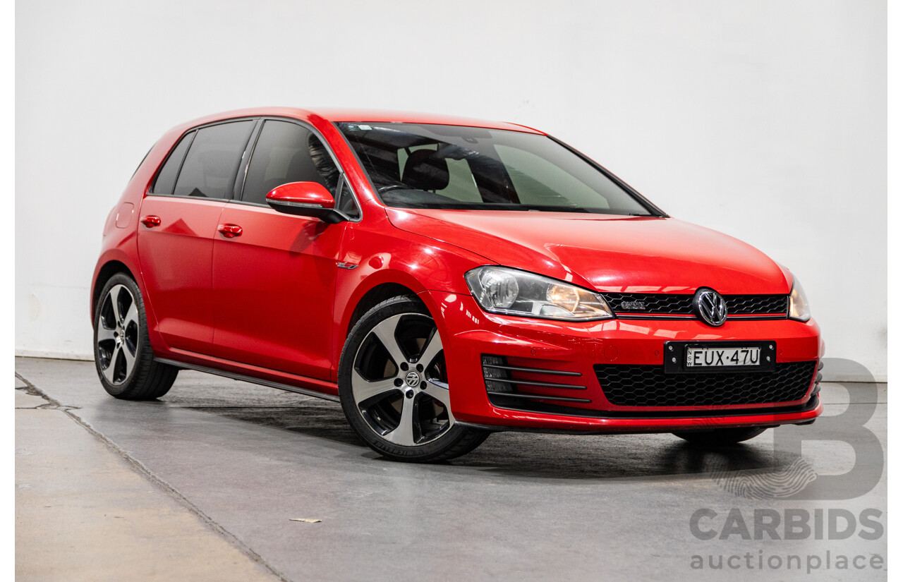 11/2013 Volkswagen Golf GTi AU MK7 MY14 5d Hatchback Tornado Red Turbo 2.0L