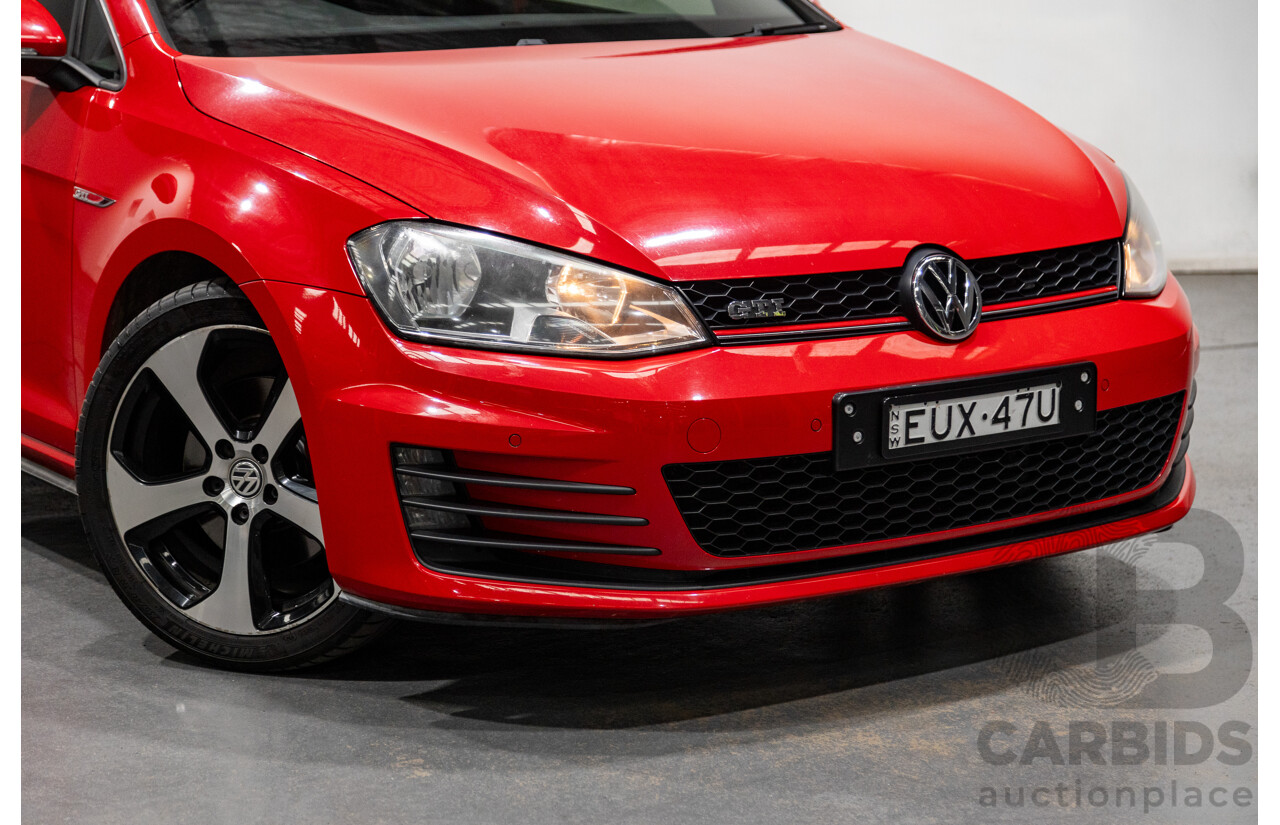11/2013 Volkswagen Golf GTi AU MK7 MY14 5d Hatchback Tornado Red Turbo 2.0L