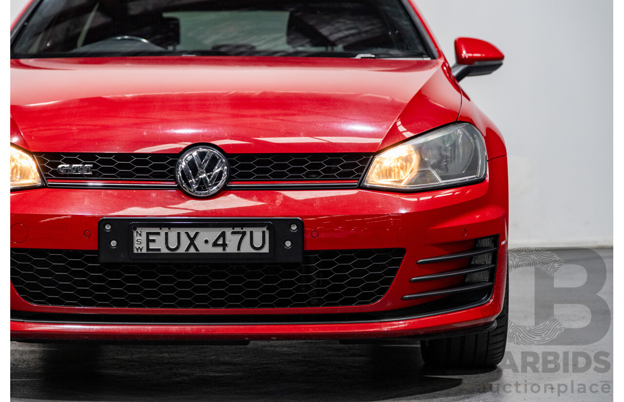 11/2013 Volkswagen Golf GTi AU MK7 MY14 5d Hatchback Tornado Red Turbo 2.0L
