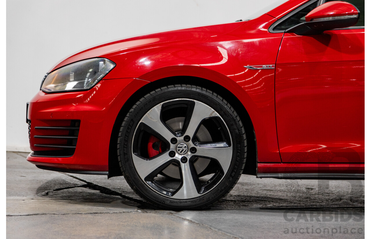 11/2013 Volkswagen Golf GTi AU MK7 MY14 5d Hatchback Tornado Red Turbo 2.0L