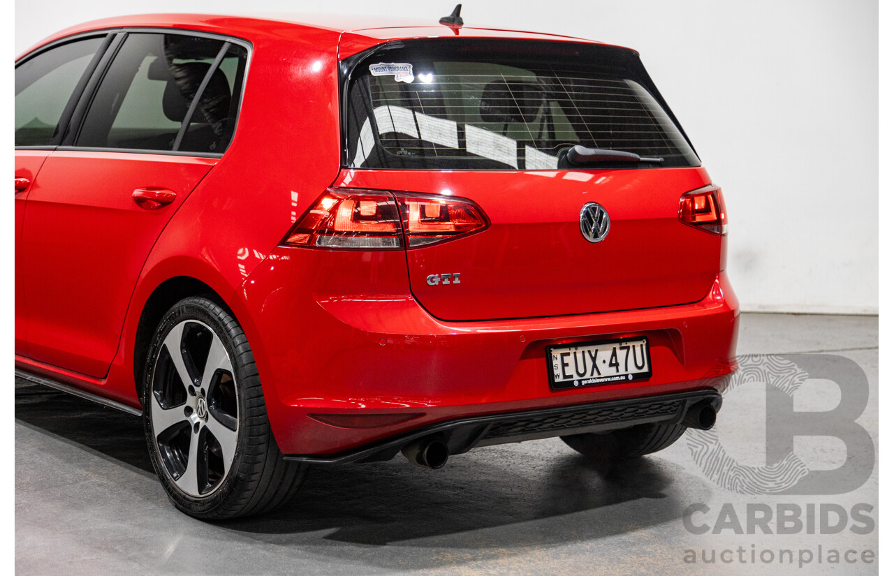 11/2013 Volkswagen Golf GTi AU MK7 MY14 5d Hatchback Tornado Red Turbo 2.0L
