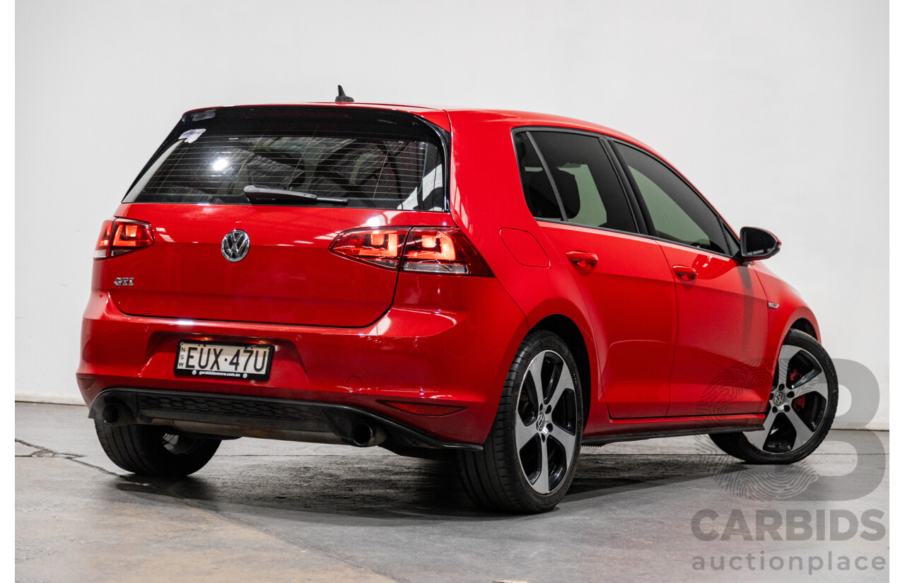 11/2013 Volkswagen Golf GTi AU MK7 MY14 5d Hatchback Tornado Red Turbo 2.0L