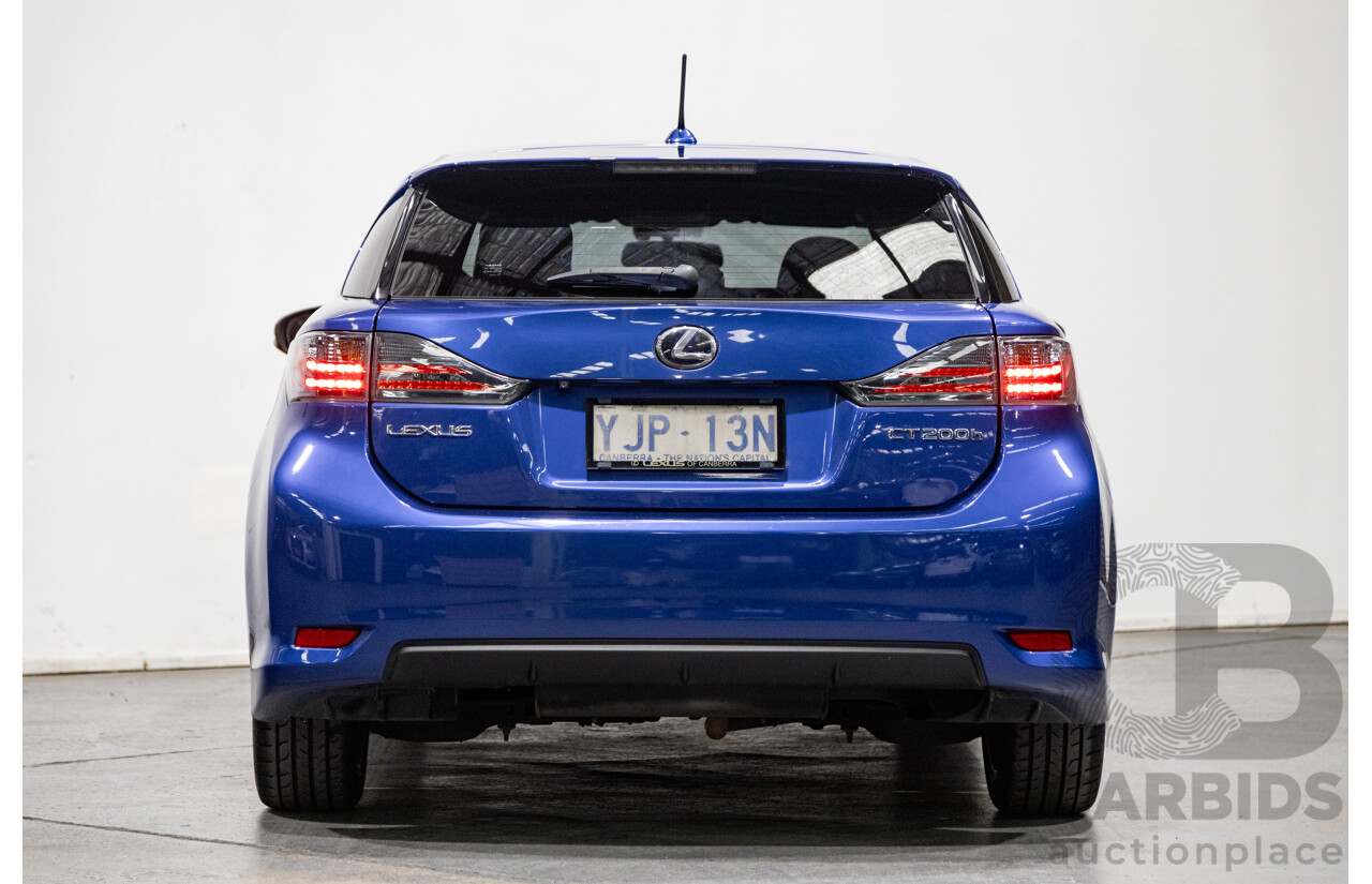 5/2013 Lexus CT 200h Hybrid F-Sport ZWA10R MY13 Upgrade 5d Hatchback Flame Blue Hybrid 1.8L