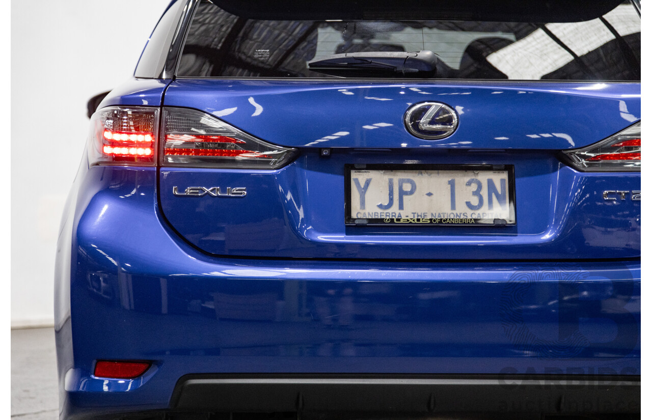 5/2013 Lexus CT 200h Hybrid F-Sport ZWA10R MY13 Upgrade 5d Hatchback Flame Blue Hybrid 1.8L