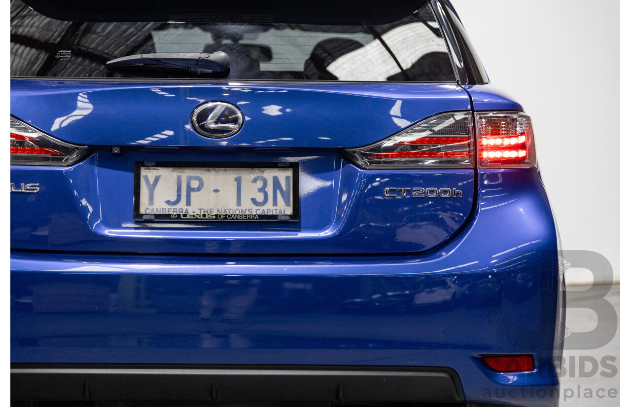 5/2013 Lexus CT 200h Hybrid F-Sport ZWA10R MY13 Upgrade 5d Hatchback Flame Blue Hybrid 1.8L
