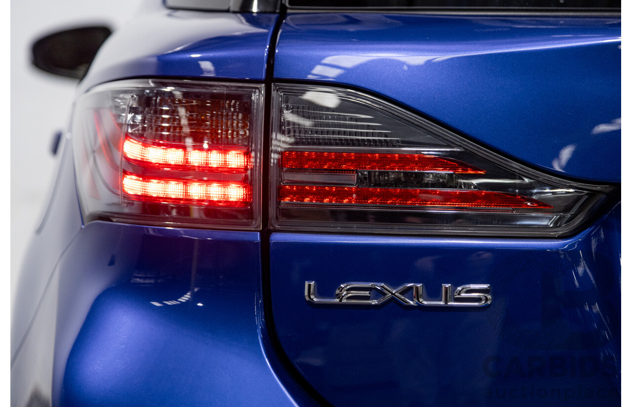5/2013 Lexus CT 200h Hybrid F-Sport ZWA10R MY13 Upgrade 5d Hatchback Flame Blue Hybrid 1.8L