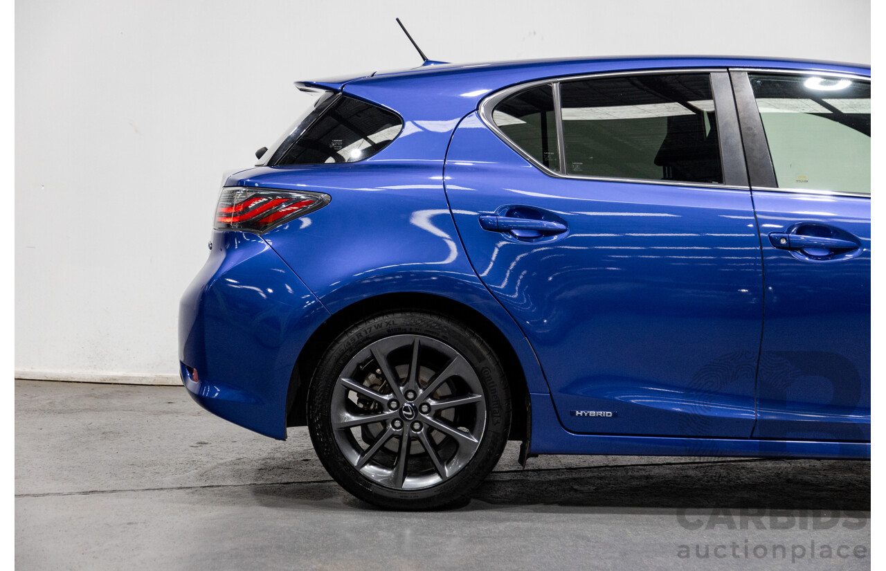 5/2013 Lexus CT 200h Hybrid F-Sport ZWA10R MY13 Upgrade 5d Hatchback Flame Blue Hybrid 1.8L