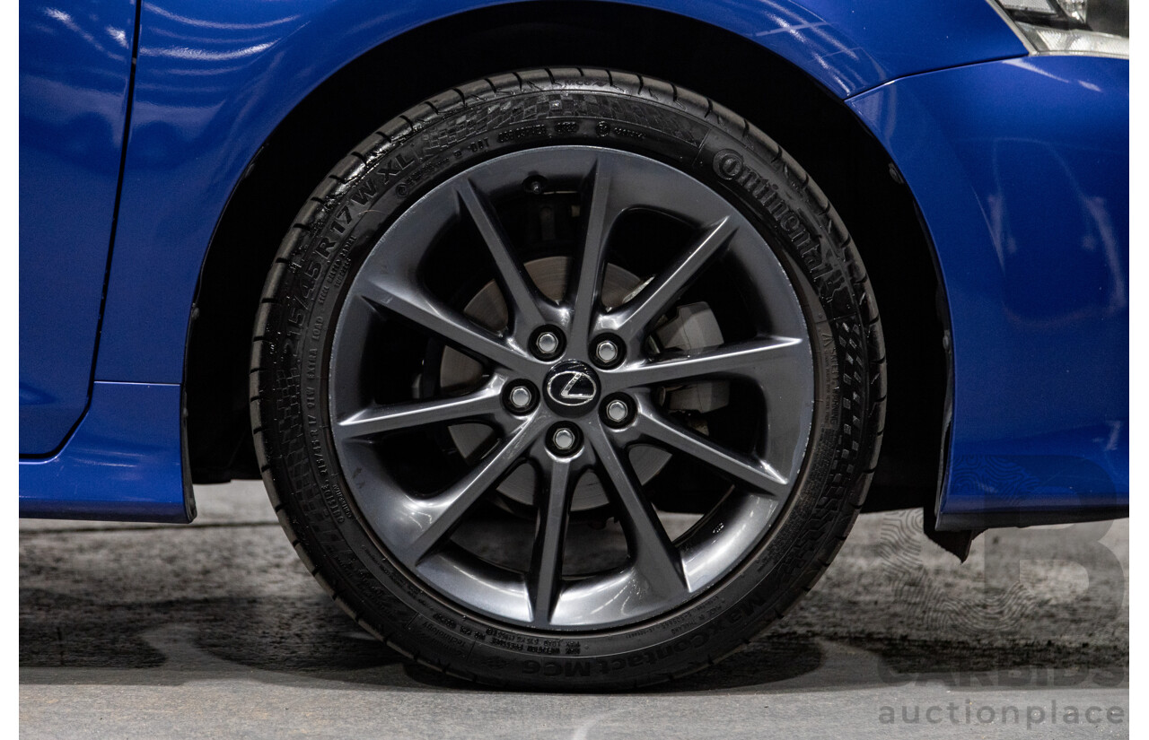 5/2013 Lexus CT 200h Hybrid F-Sport ZWA10R MY13 Upgrade 5d Hatchback Flame Blue Hybrid 1.8L