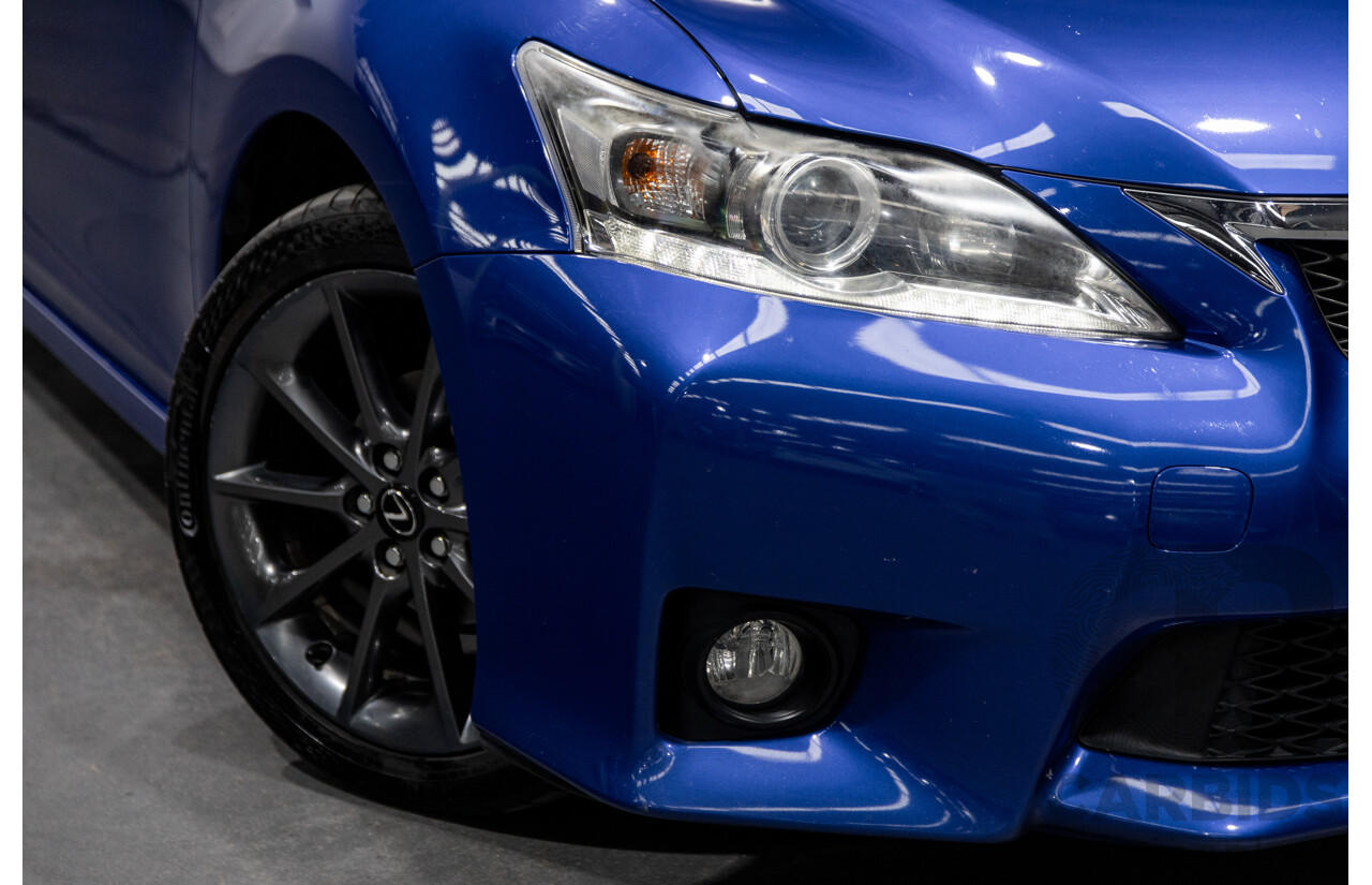 5/2013 Lexus CT 200h Hybrid F-Sport ZWA10R MY13 Upgrade 5d Hatchback Flame Blue Hybrid 1.8L