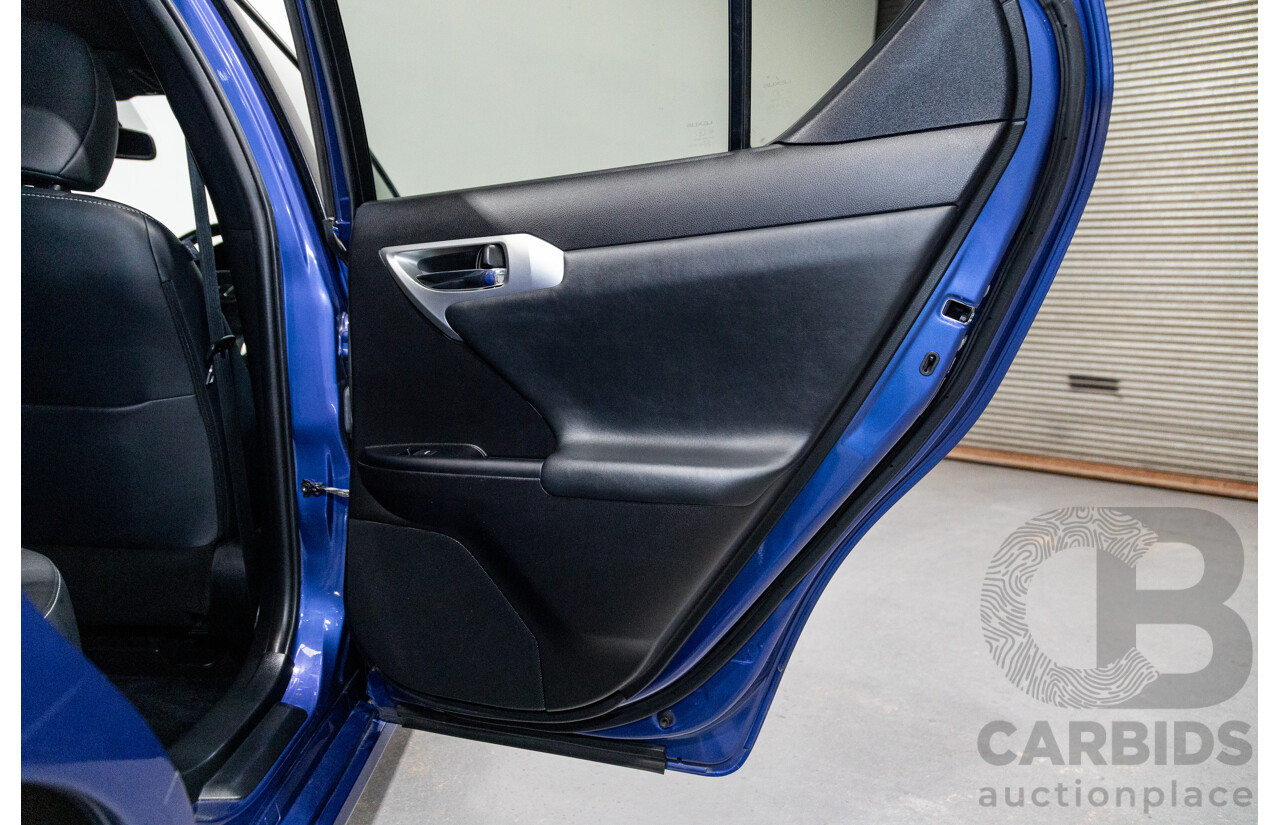 5/2013 Lexus CT 200h Hybrid F-Sport ZWA10R MY13 Upgrade 5d Hatchback Flame Blue Hybrid 1.8L