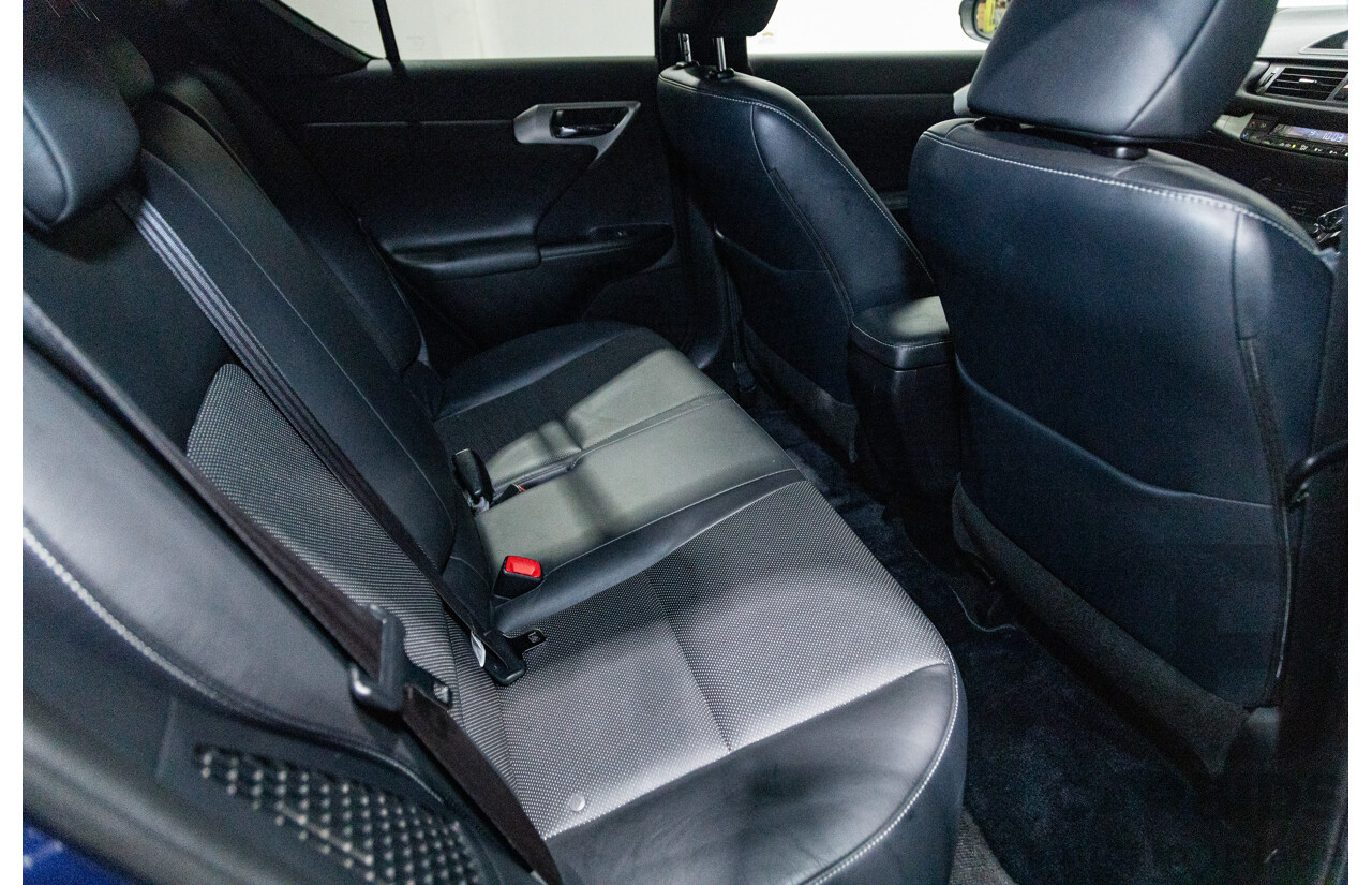 5/2013 Lexus CT 200h Hybrid F-Sport ZWA10R MY13 Upgrade 5d Hatchback Flame Blue Hybrid 1.8L