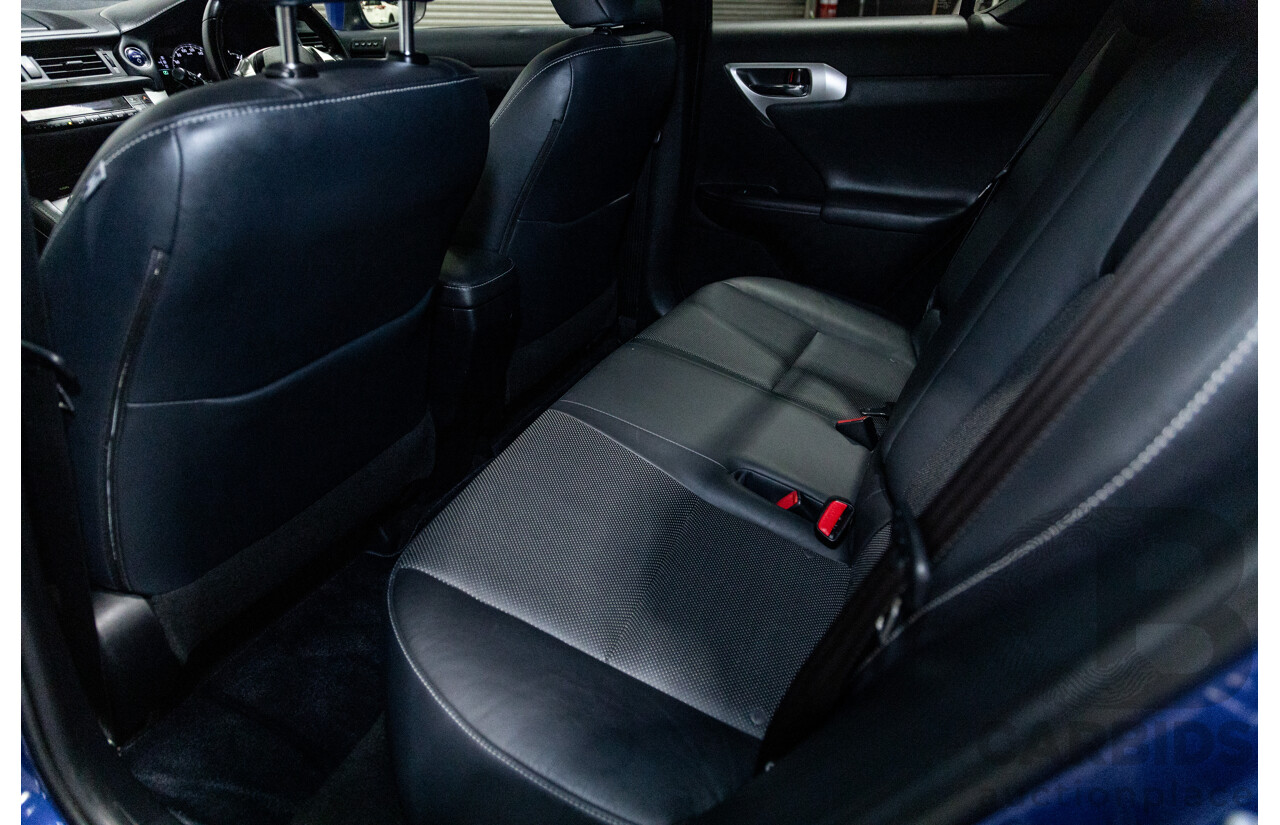 5/2013 Lexus CT 200h Hybrid F-Sport ZWA10R MY13 Upgrade 5d Hatchback Flame Blue Hybrid 1.8L