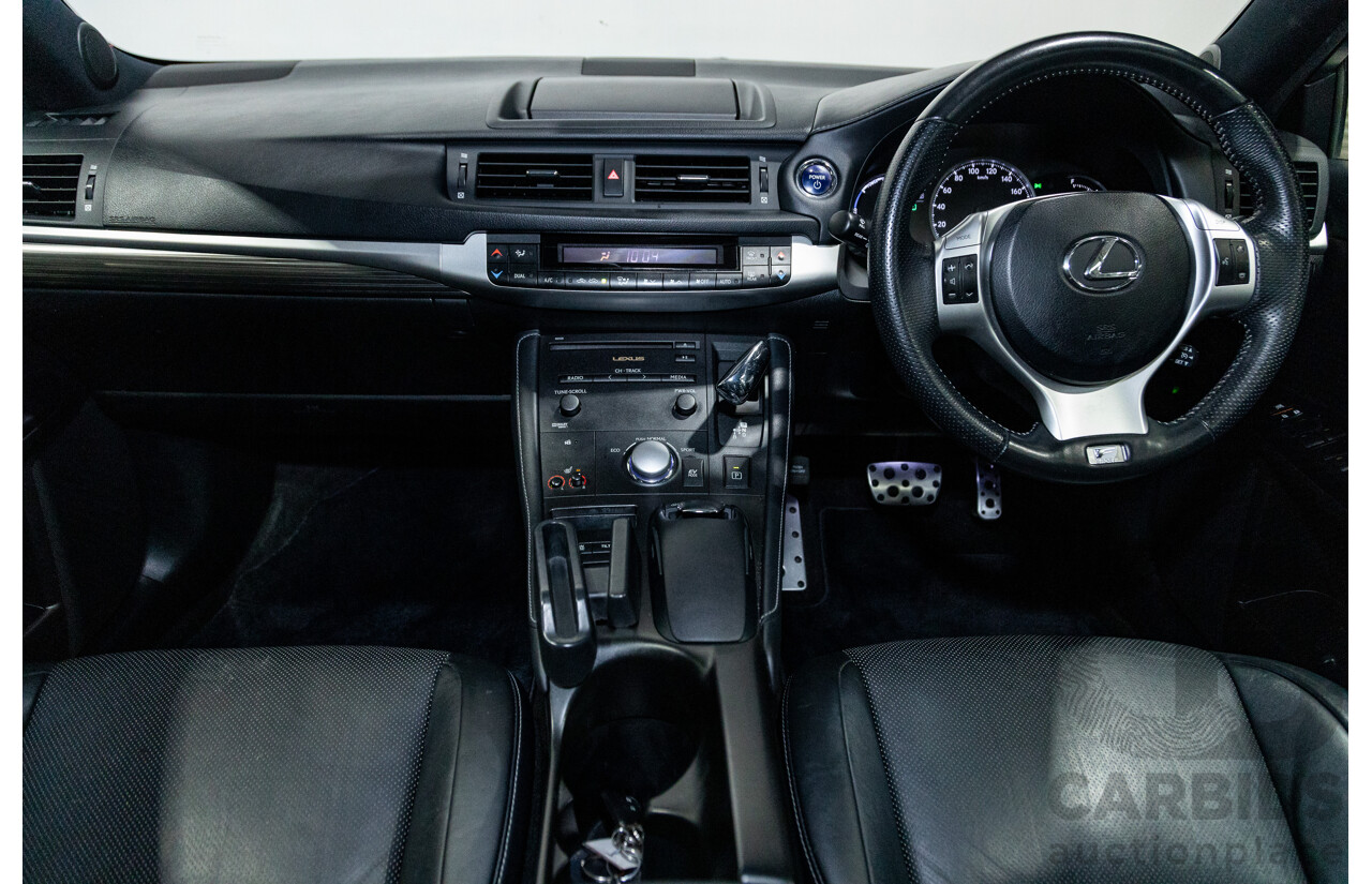5/2013 Lexus CT 200h Hybrid F-Sport ZWA10R MY13 Upgrade 5d Hatchback Flame Blue Hybrid 1.8L