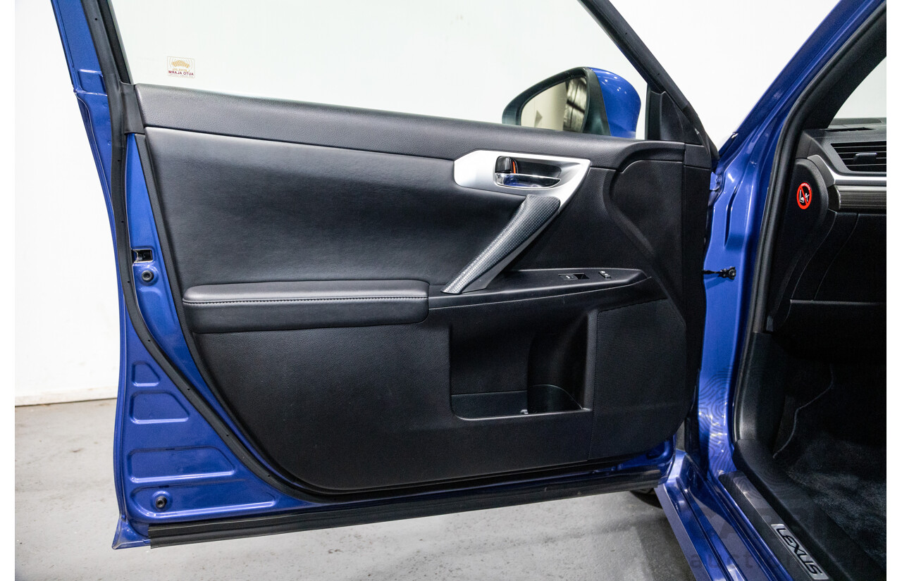 5/2013 Lexus CT 200h Hybrid F-Sport ZWA10R MY13 Upgrade 5d Hatchback Flame Blue Hybrid 1.8L