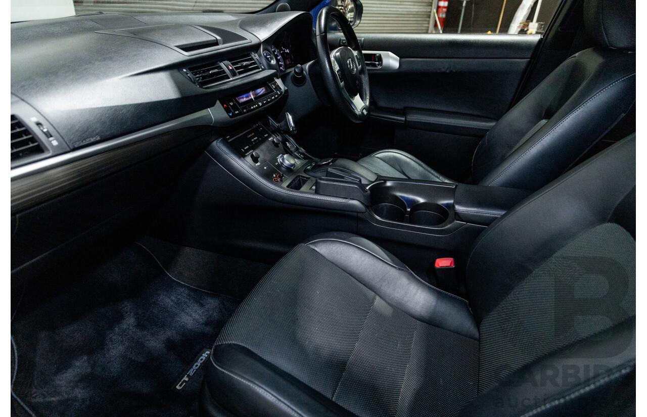 5/2013 Lexus CT 200h Hybrid F-Sport ZWA10R MY13 Upgrade 5d Hatchback Flame Blue Hybrid 1.8L