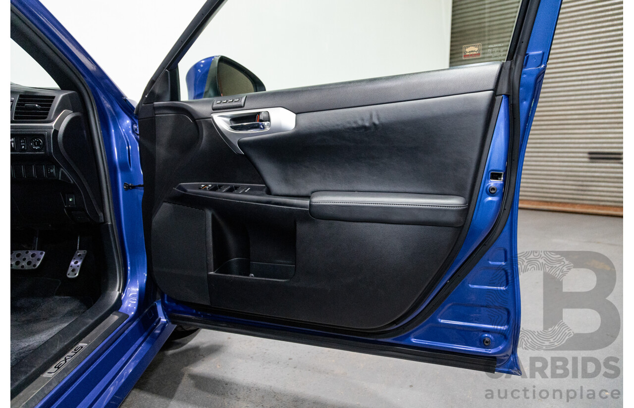 5/2013 Lexus CT 200h Hybrid F-Sport ZWA10R MY13 Upgrade 5d Hatchback Flame Blue Hybrid 1.8L