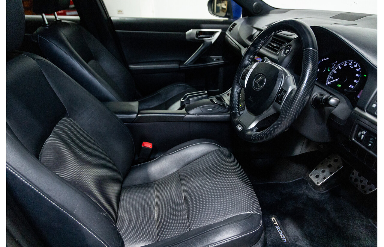 5/2013 Lexus CT 200h Hybrid F-Sport ZWA10R MY13 Upgrade 5d Hatchback Flame Blue Hybrid 1.8L