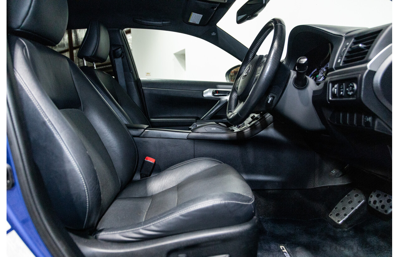 5/2013 Lexus CT 200h Hybrid F-Sport ZWA10R MY13 Upgrade 5d Hatchback Flame Blue Hybrid 1.8L